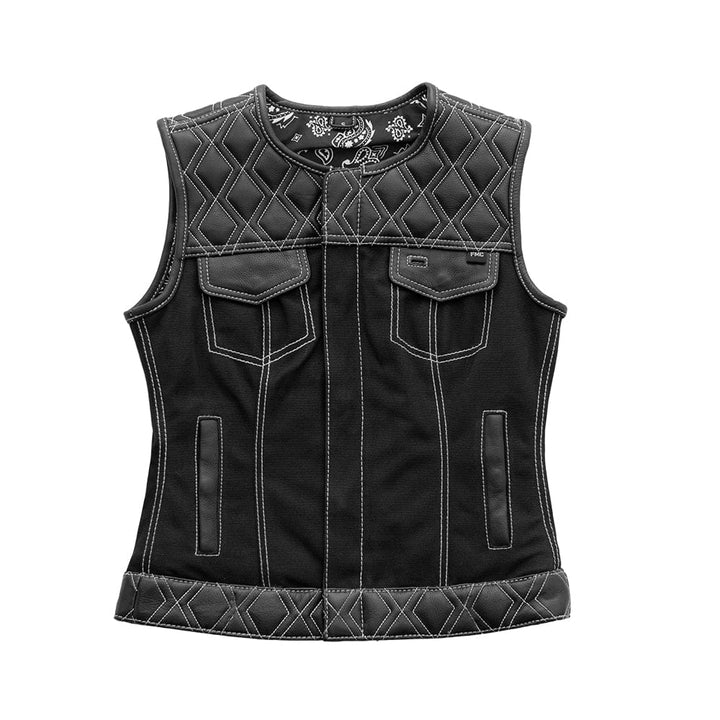 WOMEN Handmade High Quality Vest , Leisure Vest, Leather Vest Casual Motorcycle Biker Leather Vest. Leather Waistcoat