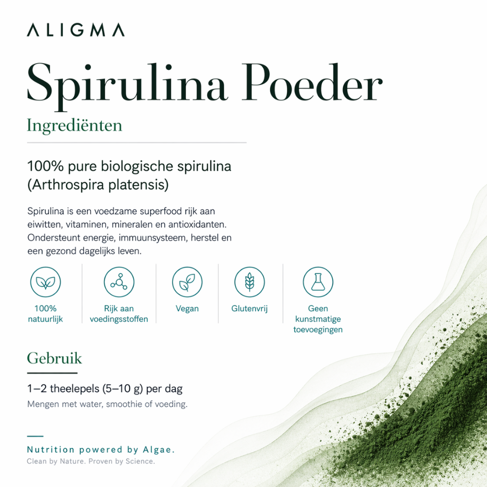 Biologische Spirulina poeder