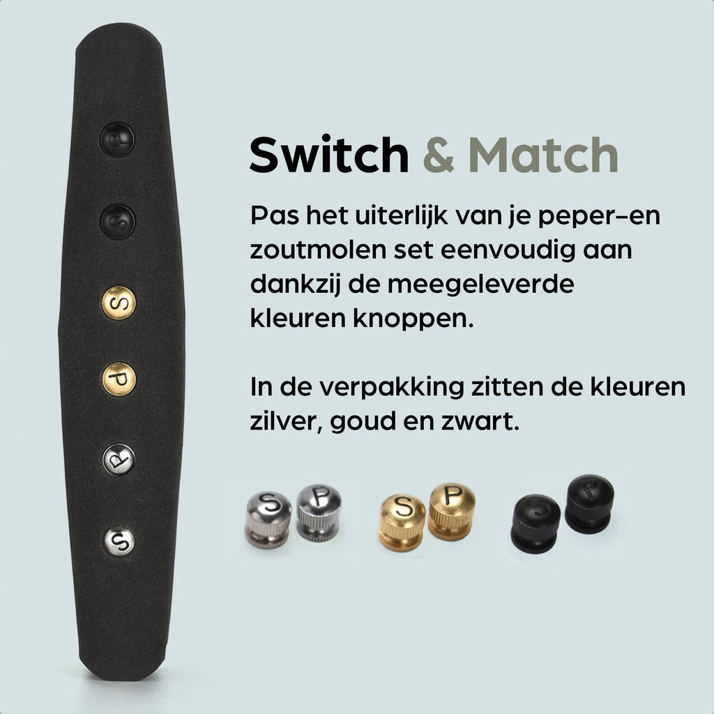 Peper-en Zoutmolen Set Handmatig Bruin - Bali - 22cm