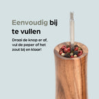 Peper-en Zoutmolen Set Handmatig Bruin - Bali - 22cm