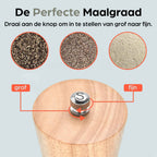 Peper-en Zoutmolen Set Handmatig Blank - Bali - 22cm