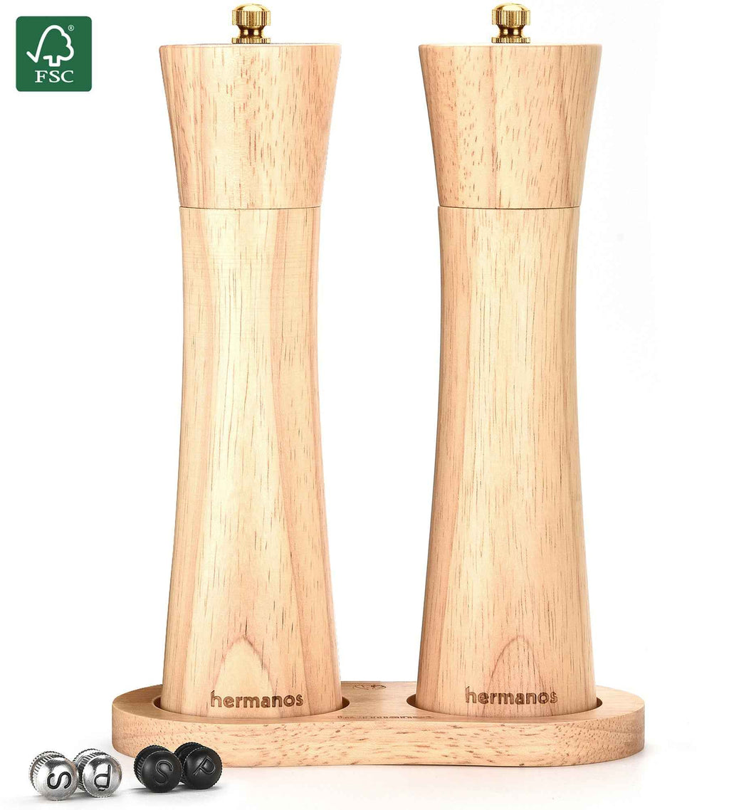 Peper-en Zoutmolen Set Handmatig Blank - Bali - 22cm