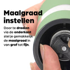 Peper en Zoutmolen Set Handmatig Groen - Oslo - 19cm