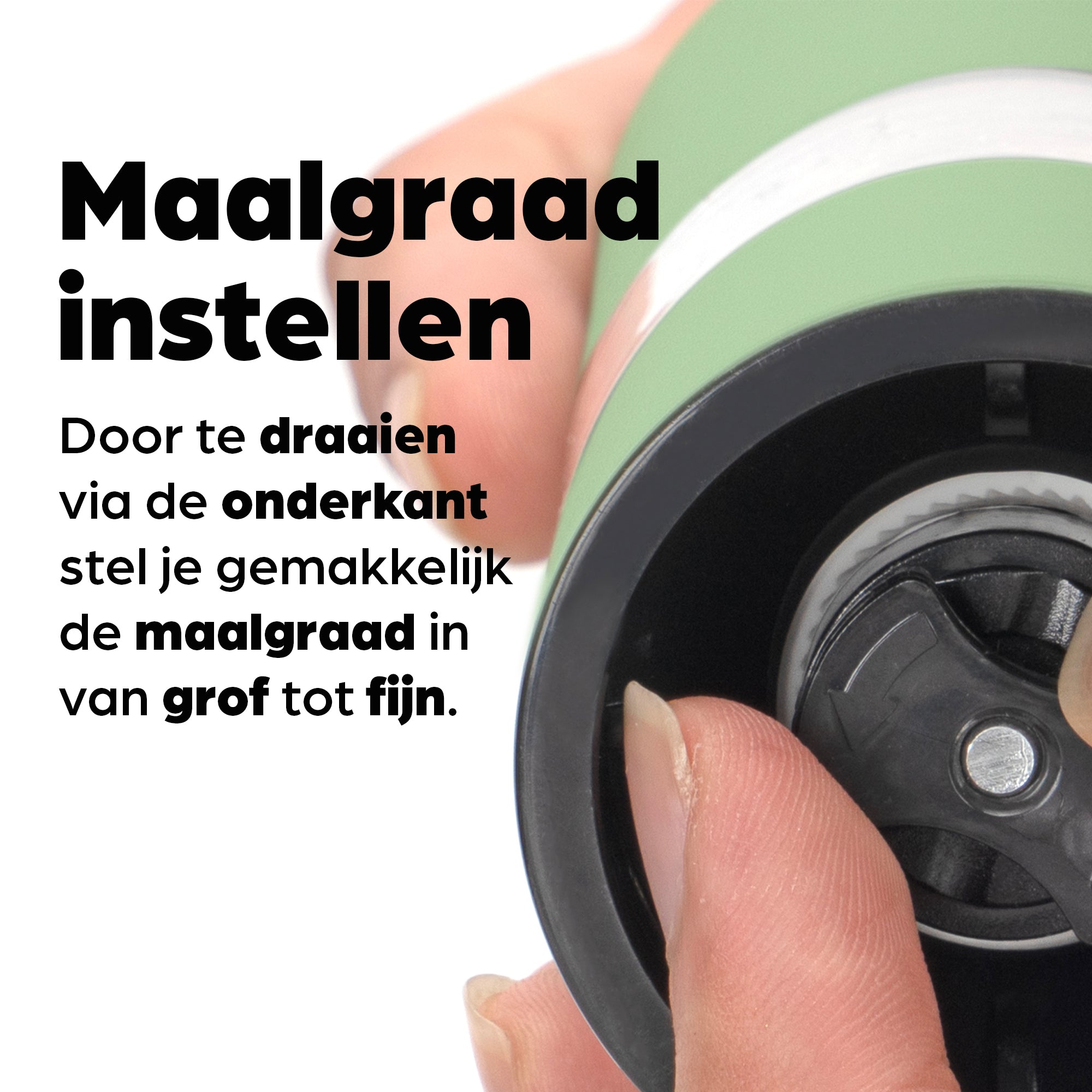 Peper en Zoutmolen Set Handmatig Groen - Oslo - 19cm