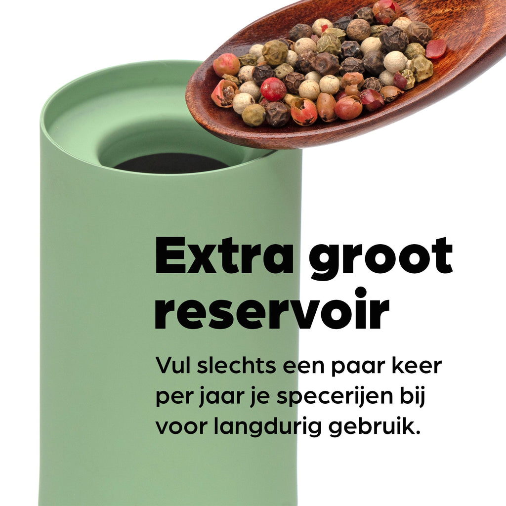 Peper en Zoutmolen Set Handmatig Groen - Oslo - 19cm