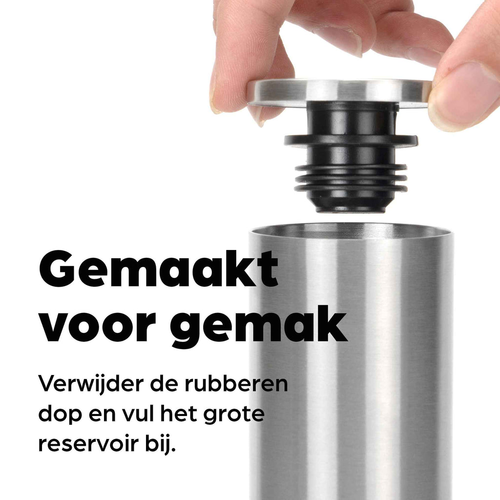 Peper en Zoutmolen Set Handmatig Zilver - Oslo - 19cm