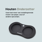 Peper en Zoutmolen Set Handmatig Zwart - Bali - 22cm