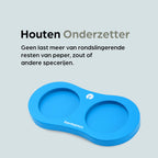 Peper en Zoutmolen Set Handmatig Blauw - Rome - 22 cm