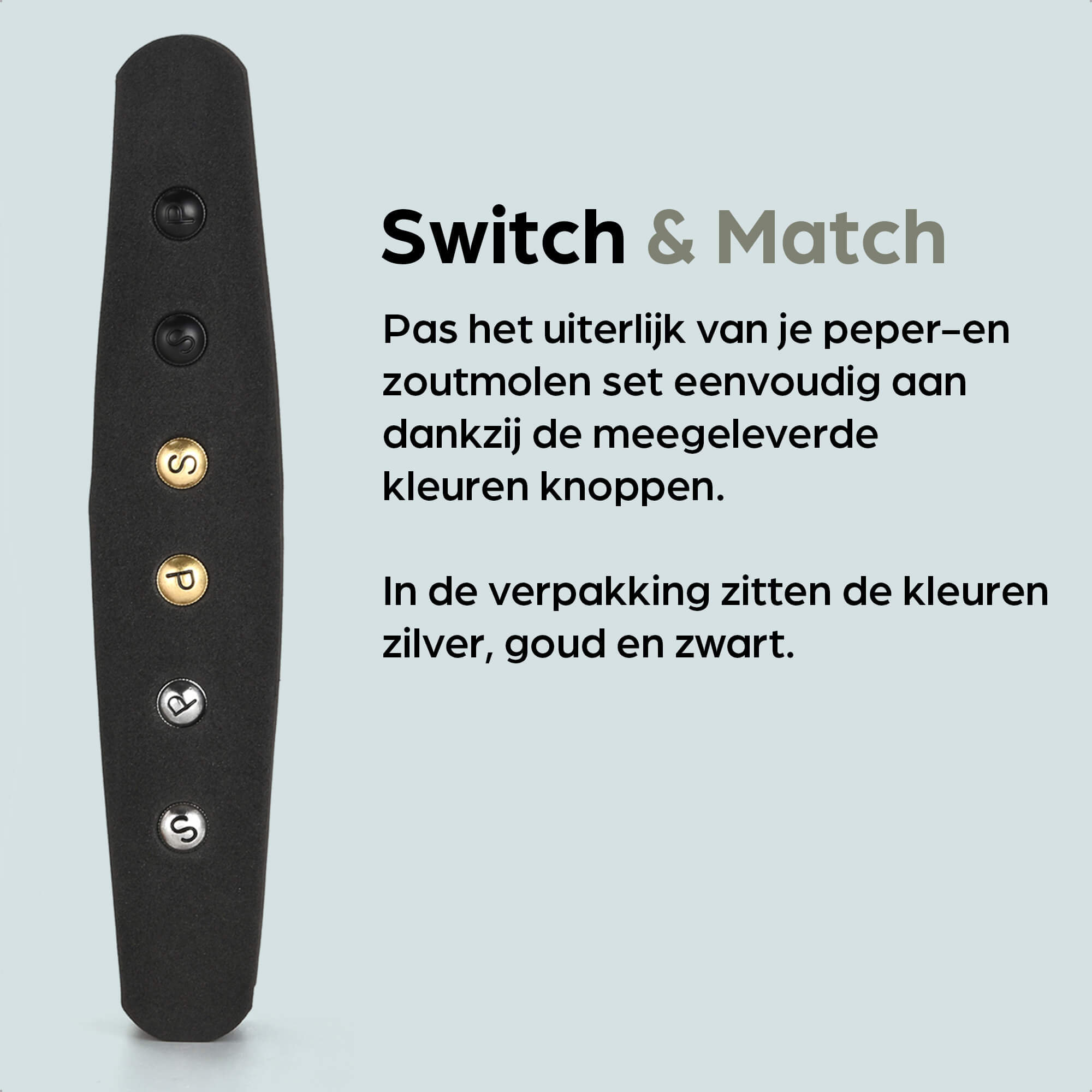 Peper en Zoutmolen Set Handmatig Bruin - Lyon - 22cm