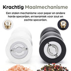 Salz- und Pfeffermühlen-Set Manuell Schwarz-Weiß – Rom – 22cm