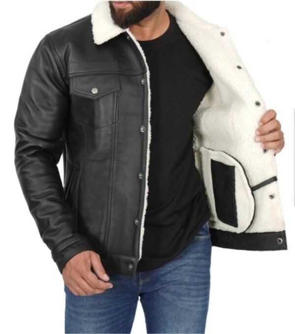 Black Leather Jacket, Men's Leather Jacket, Leather jacket men - Image 6