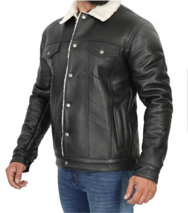 Black Leather Jacket, Men's Leather Jacket, Leather jacket men - Image 7