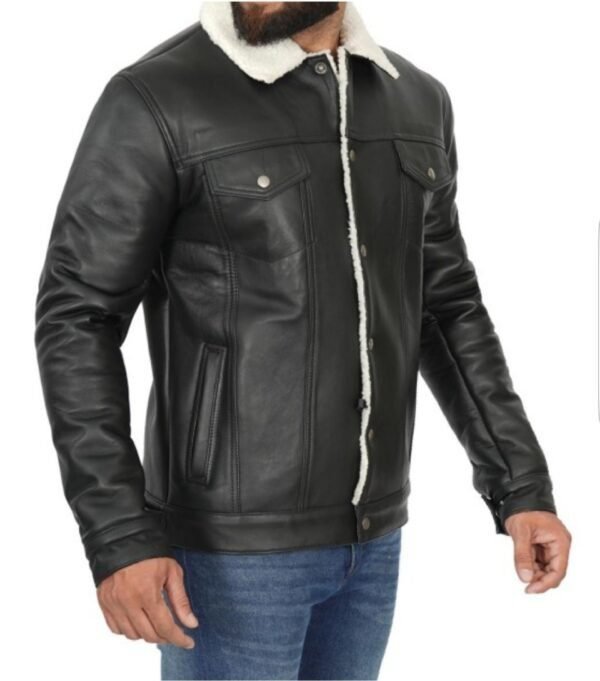 Black Leather Jacket, Men's Leather Jacket, Leather jacket men - Image 8