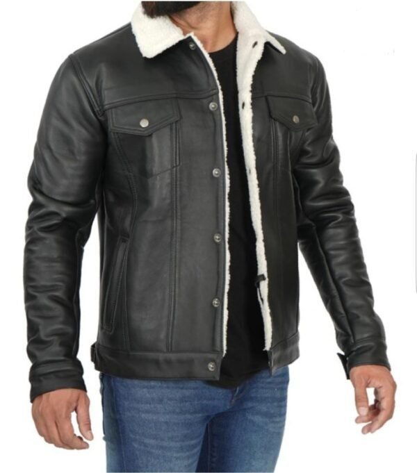 Black Leather Jacket, Men's Leather Jacket, Leather jacket men - Image 2