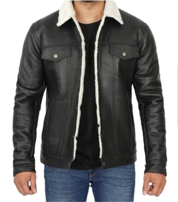 Black Leather Jacket, Men's Leather Jacket, Leather jacket men - Image 4