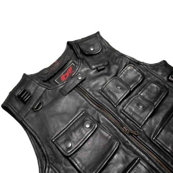 Mens Handmade High Quality Vest, Leather Vest - Image 5