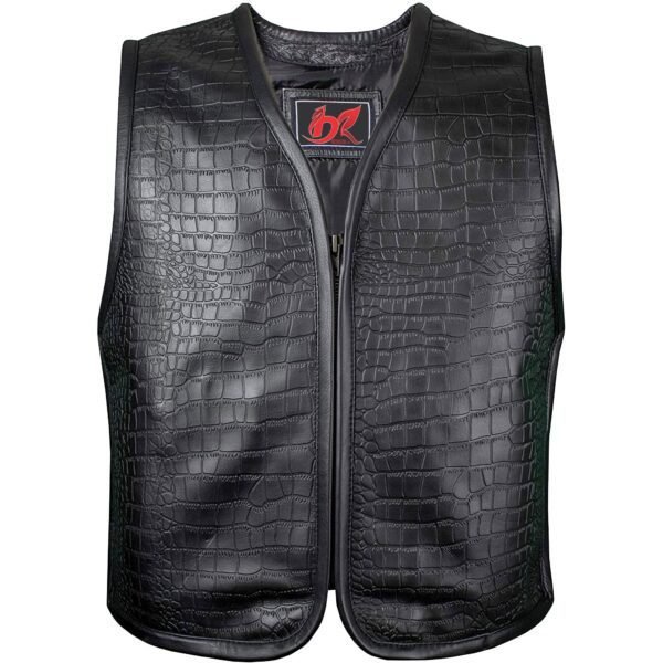 Mens Handmade High Quality Hunting Vest, Leather vest - Image 3