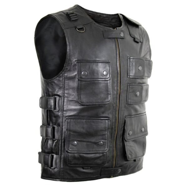 Mens Handmade High Quality Vest, Leather Vest - Image 2