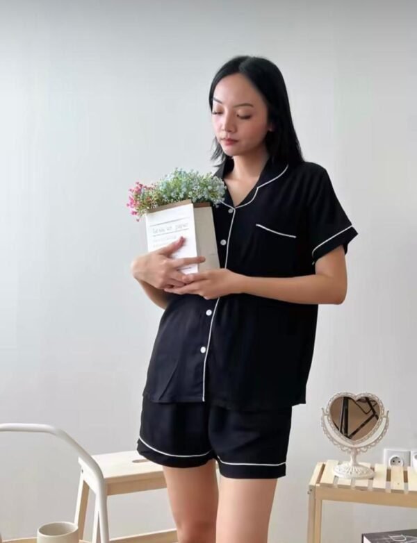 Handmade Women Linen Shorts set, Nightwear - Image 2