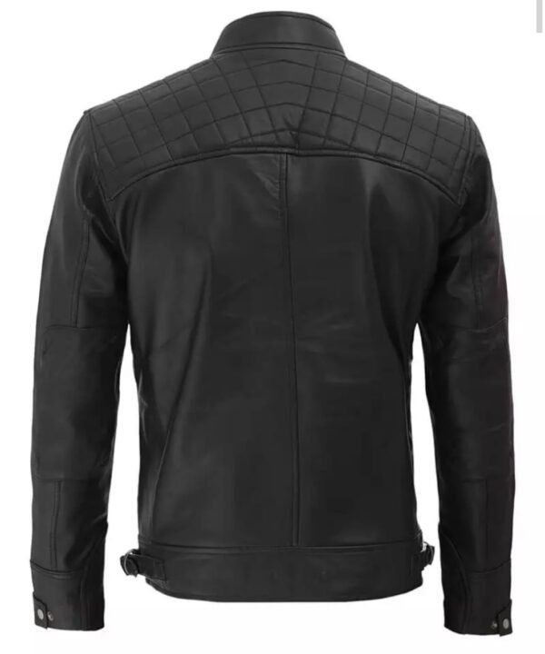 Brown and Black handmade Leather jacket for men and women. - Image 2