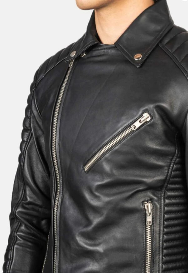 Black Leather Jacket, Men's Leather Jacket, Leather jacket men, Handmade Men’s Leather Jacket, - Image 3