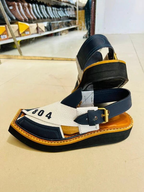 Mens Handmade Kaptaan Chappal, Special 804 Chappal, Qaidi 804 Chappal, Traditional Comfortable Leather Sandals, Handmade Shoes for men - Image 5